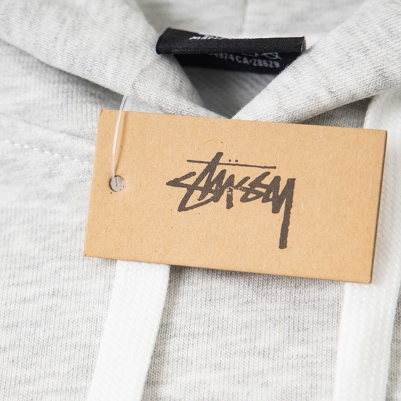 Stussy Light Gray Graphic Hoodie - Picture 7 of 8
